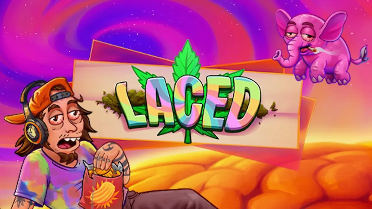 Interface do slot Laced com elementos de luxo e design neon